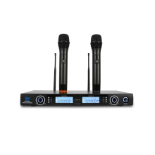 2 Channels Professional UHF Wireless Microphone with Two Handheld Mics or Two Transmitters